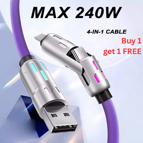4 in 1 Multi 240W Fast charging cable