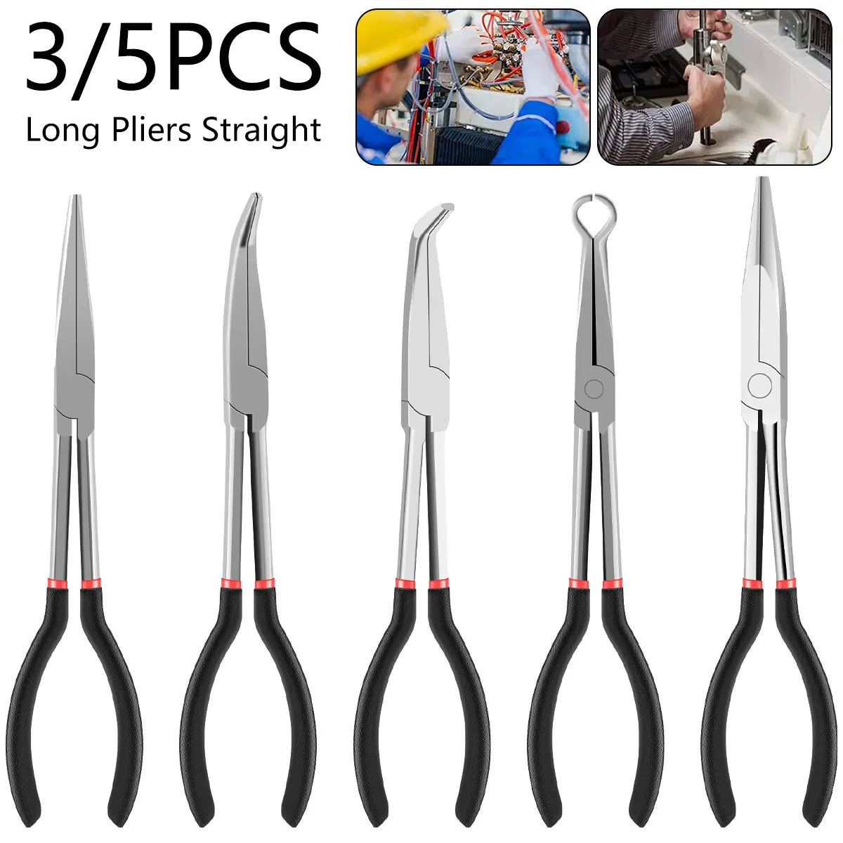 Long Handle - Hose Gripper , Spark Plug Removal , Hose Clamp Pliers Set