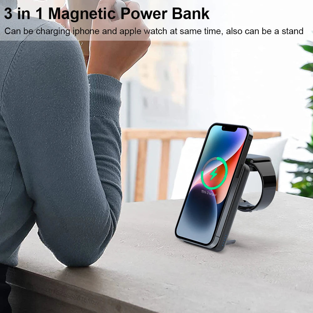 Magnetic Power Bank 3 in 1