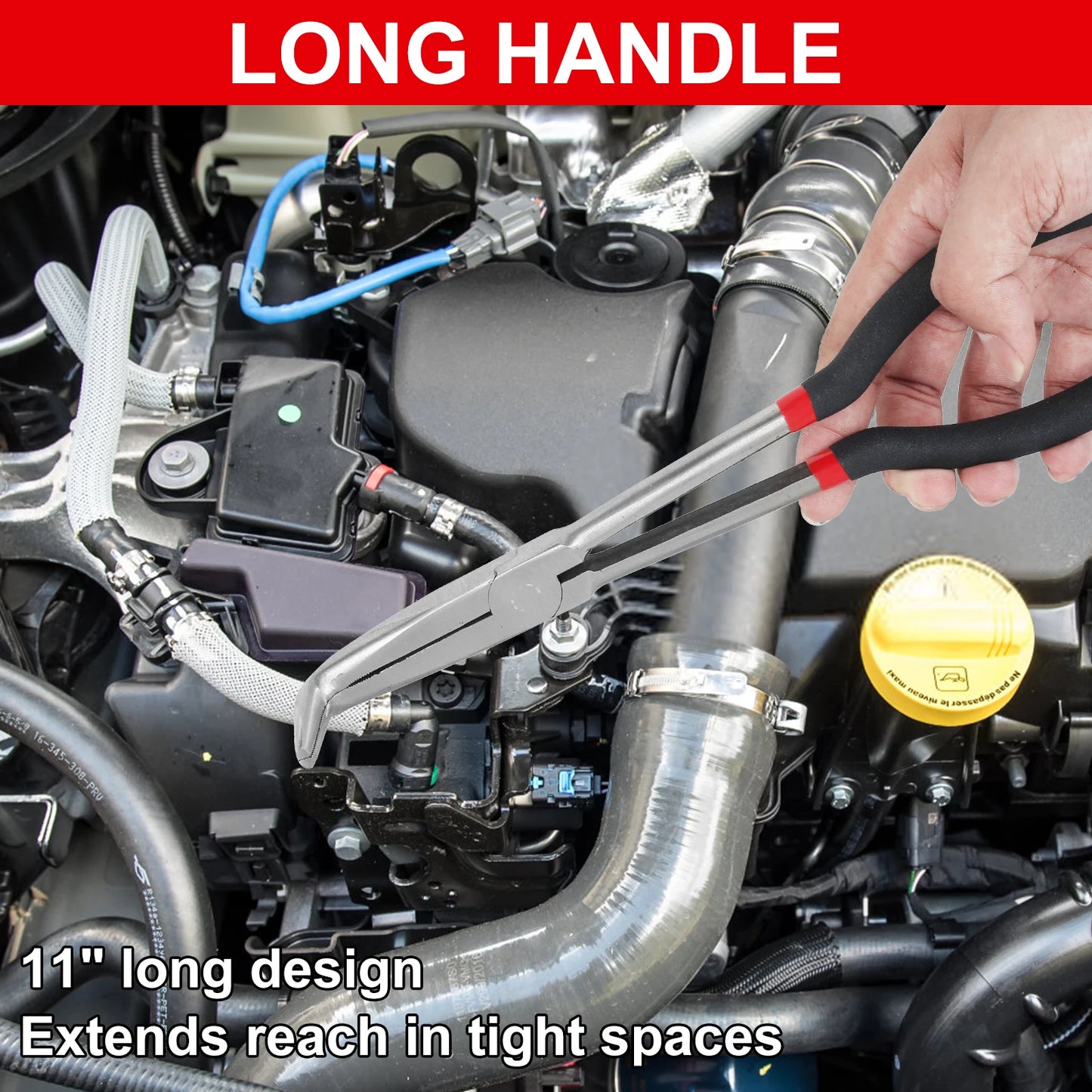 Long Handle - Hose Gripper , Spark Plug Removal , Hose Clamp Pliers Set